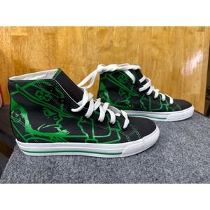 Row One Notre Dame Fighting Irish High Tops Black Green Men 5 Women 6.5 NWOT